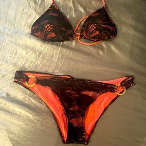 Black lace bikini